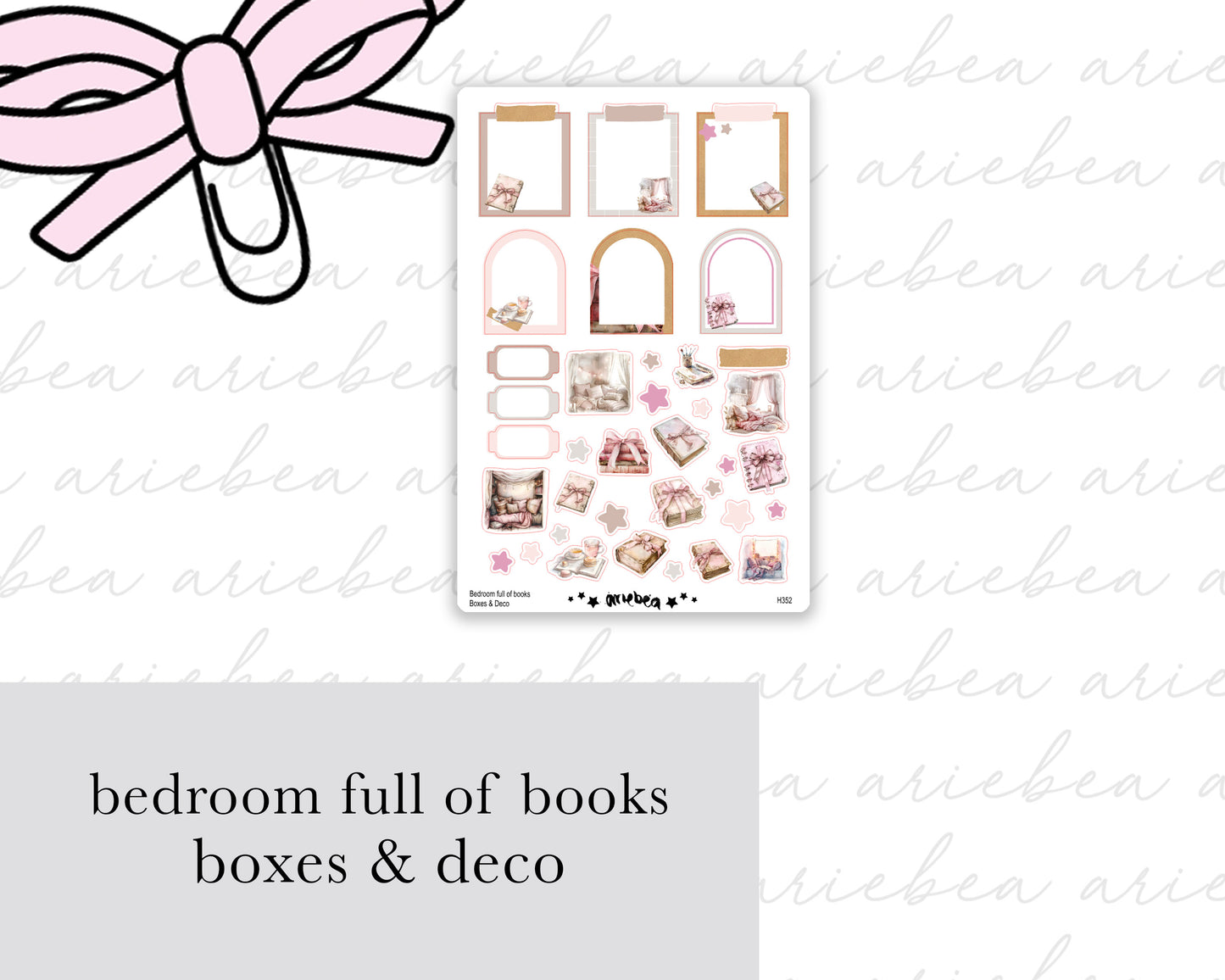 Bedroom full of books Full Mini Kit (4 pages)