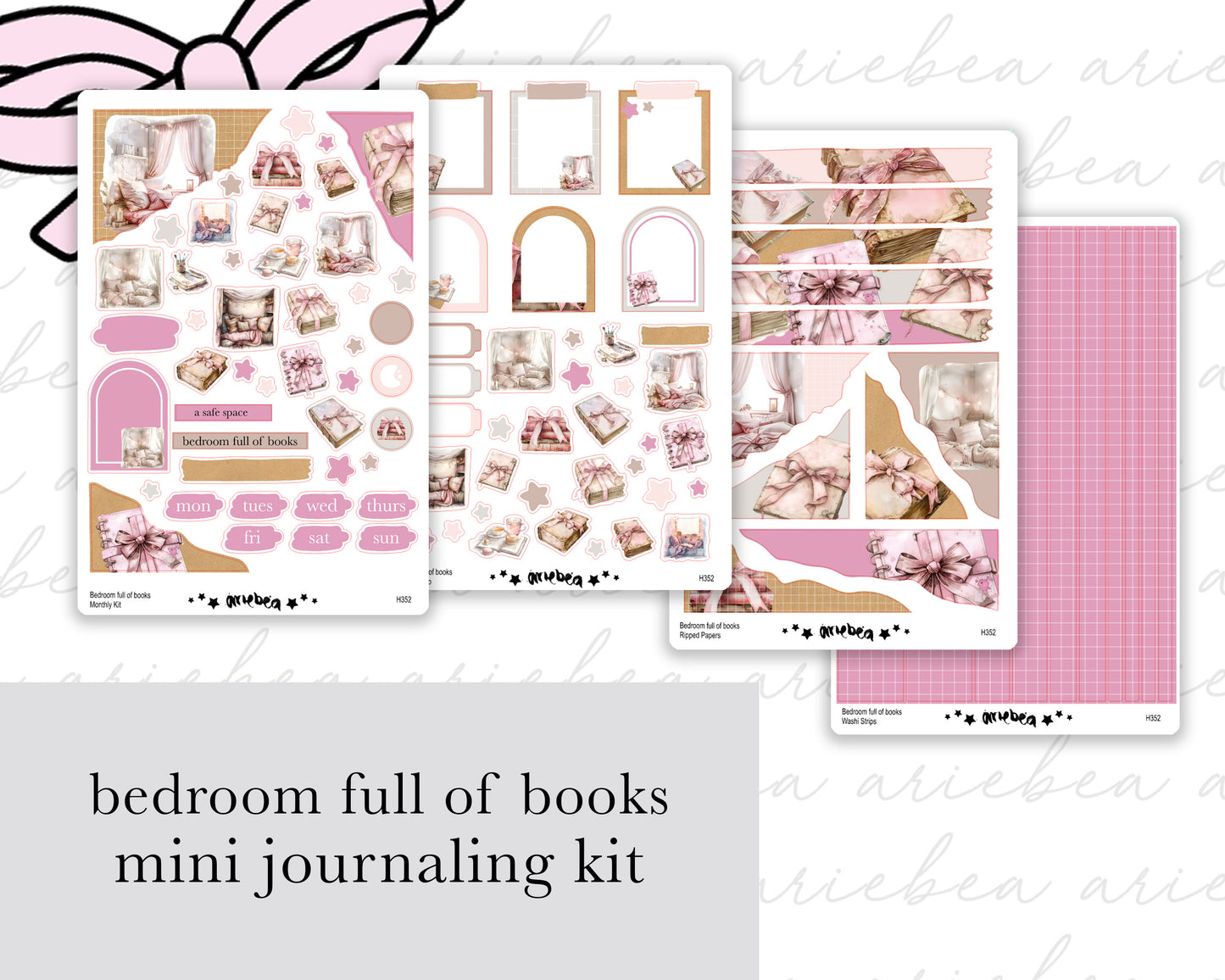 Bedroom full of books Full Mini Kit (4 pages)