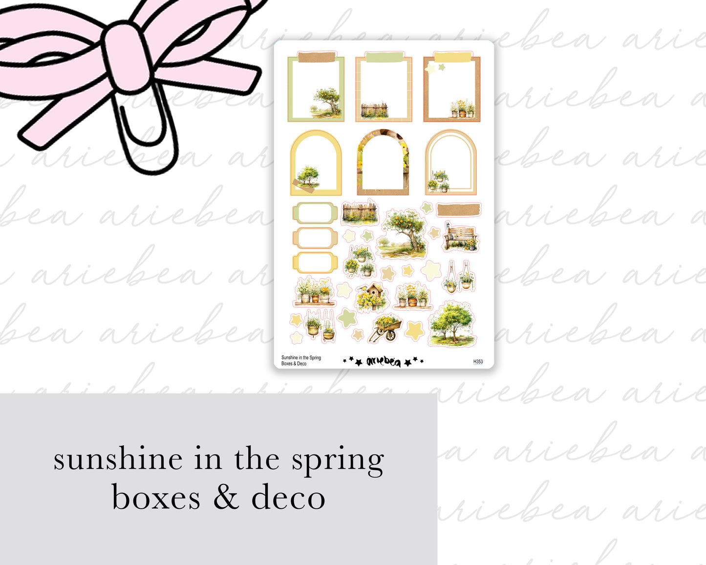 Sunshine in the Spring Boxes & Deco