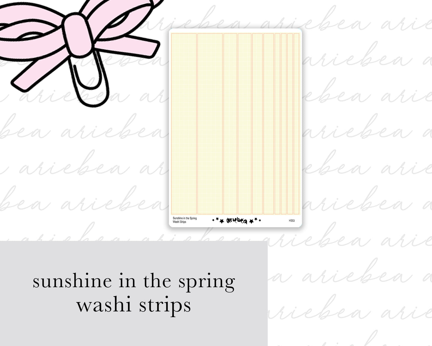 Sunshine in the Spring Washi Strips