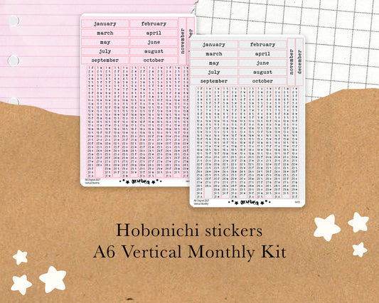 Vertical Perpetual Monthly | Hobonichi A6 | 2027