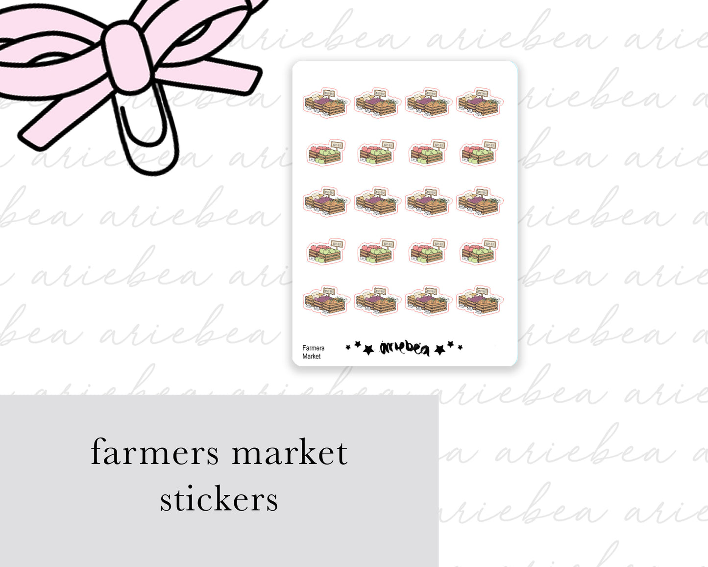 Farmers Market Planner Stickers