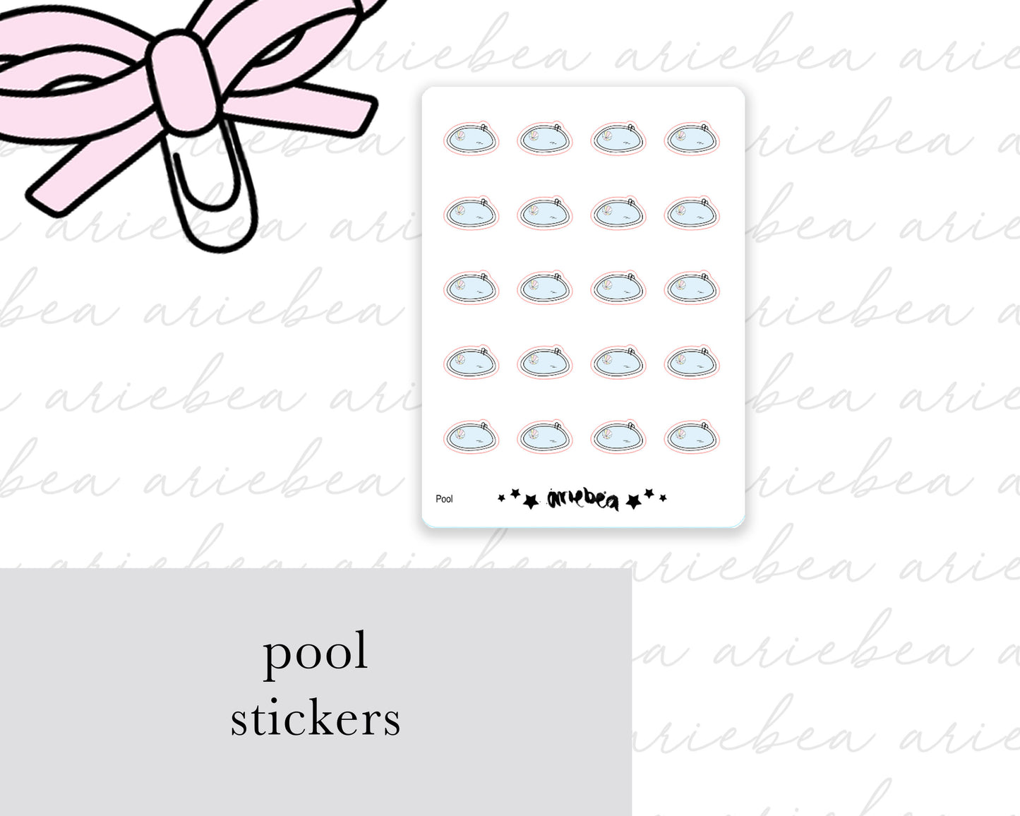 Pool Planner Stickers