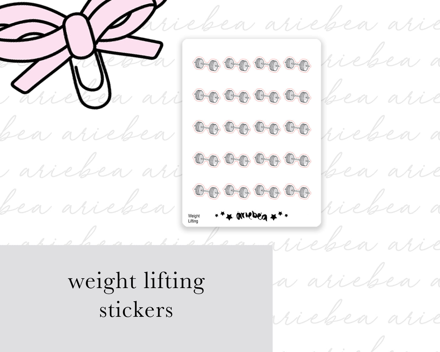 Weight Lifting Planner Stickers