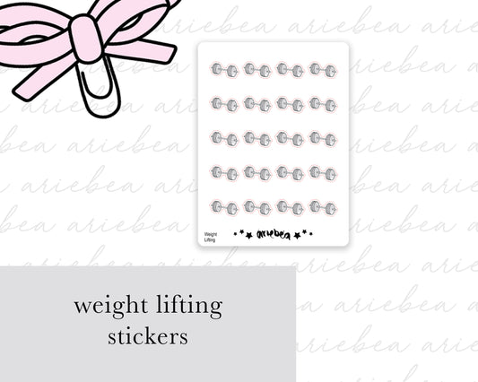 Weight Lifting Planner Stickers