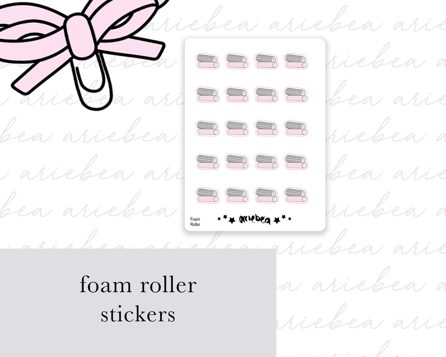 Foam Roller Planner Stickers