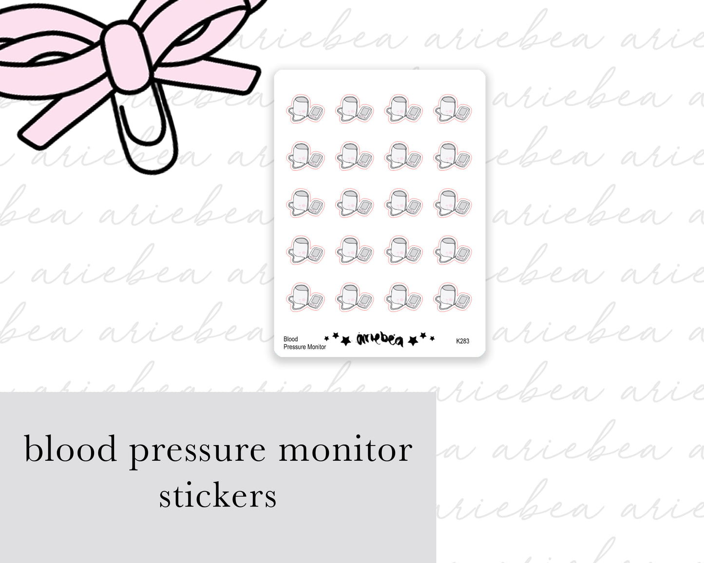 Blood Pressure Monitor Planner Stickers