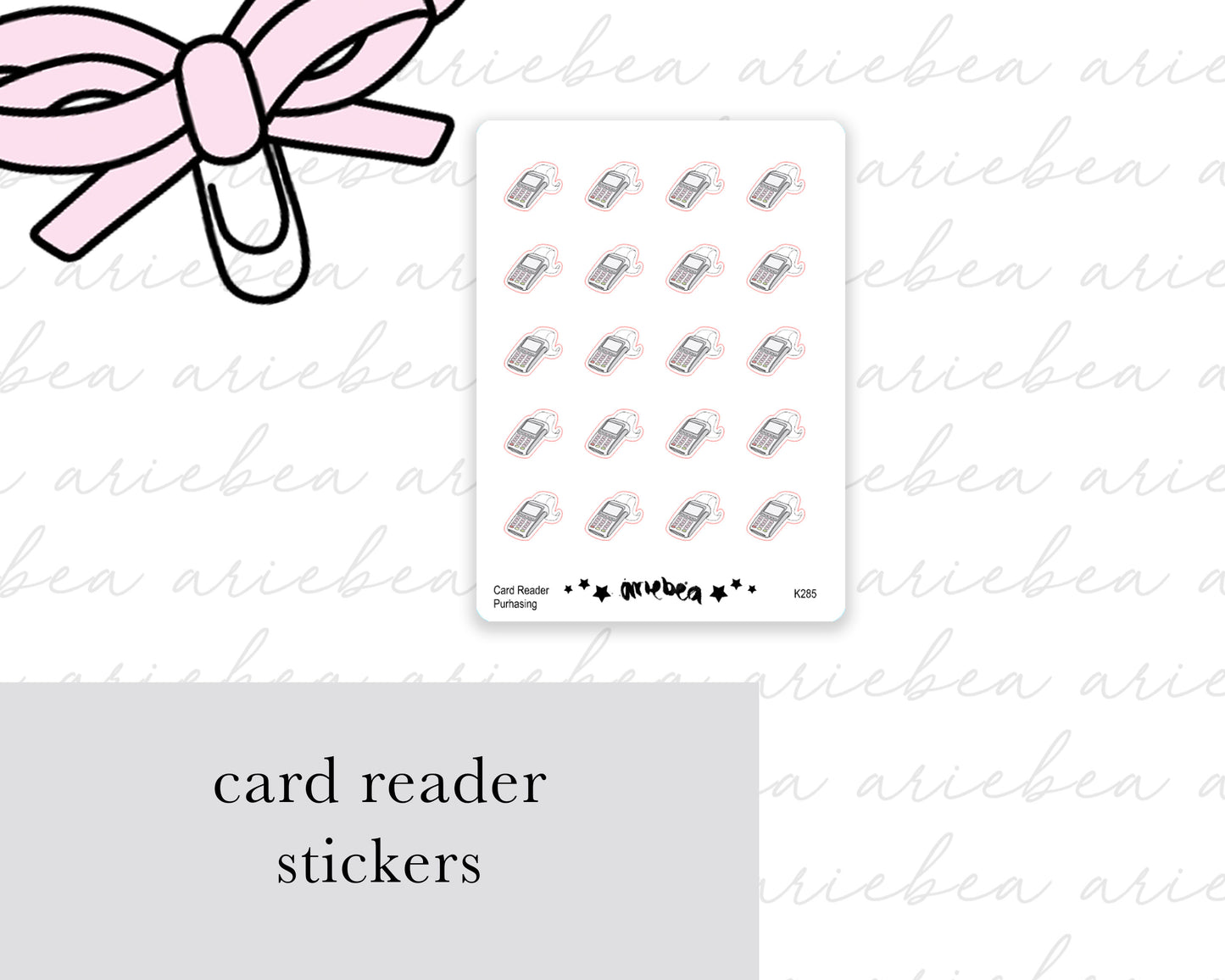 Shopping Day Card Reader Planner Stickers