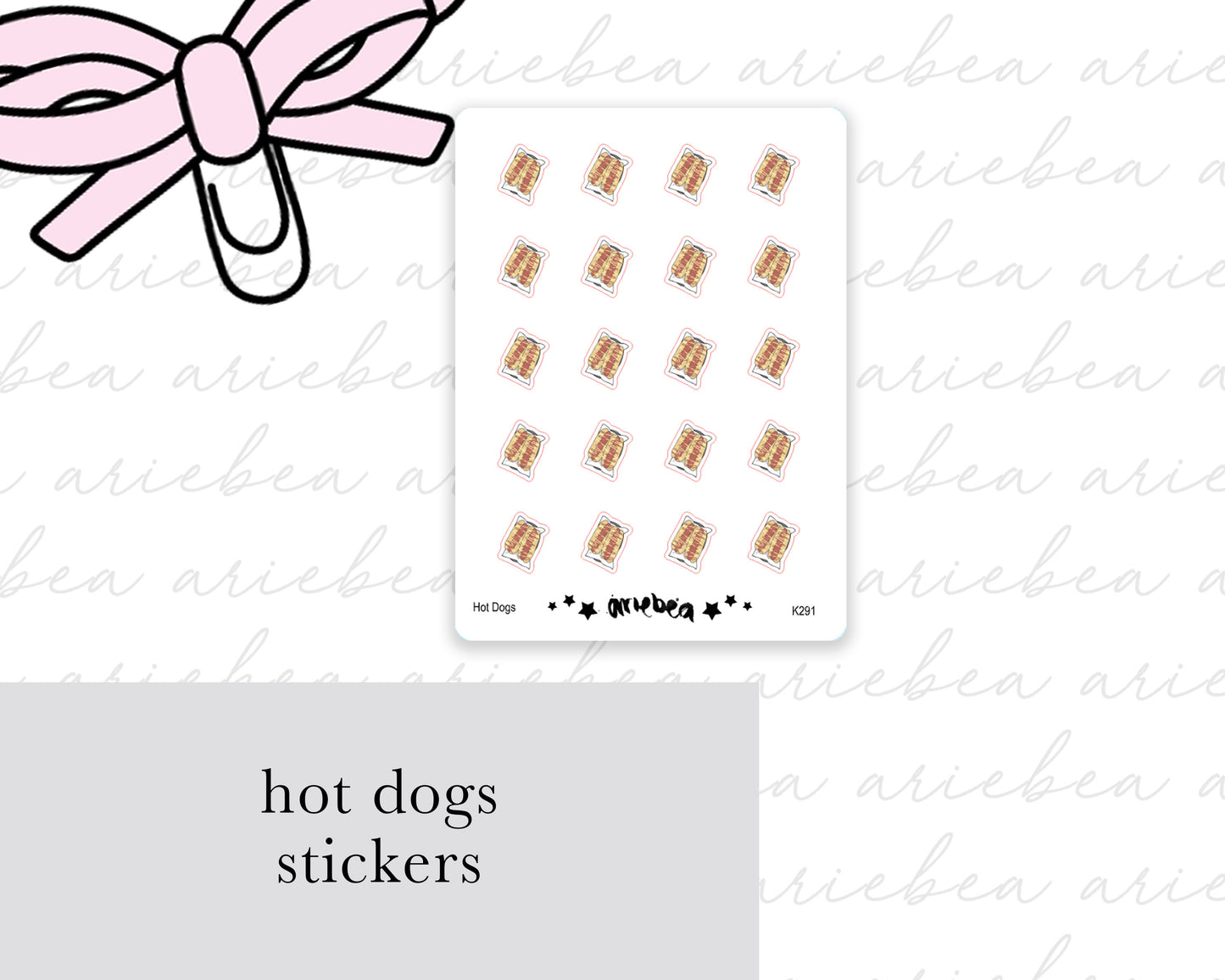Hot Dogs Take Out Planner Stickers