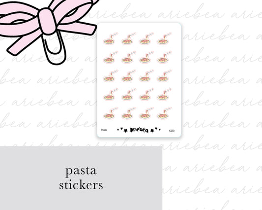 Pasta Spaghetti Planner Stickers