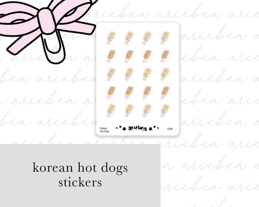 Korean Hot Dogs Street Food Planner Stickers