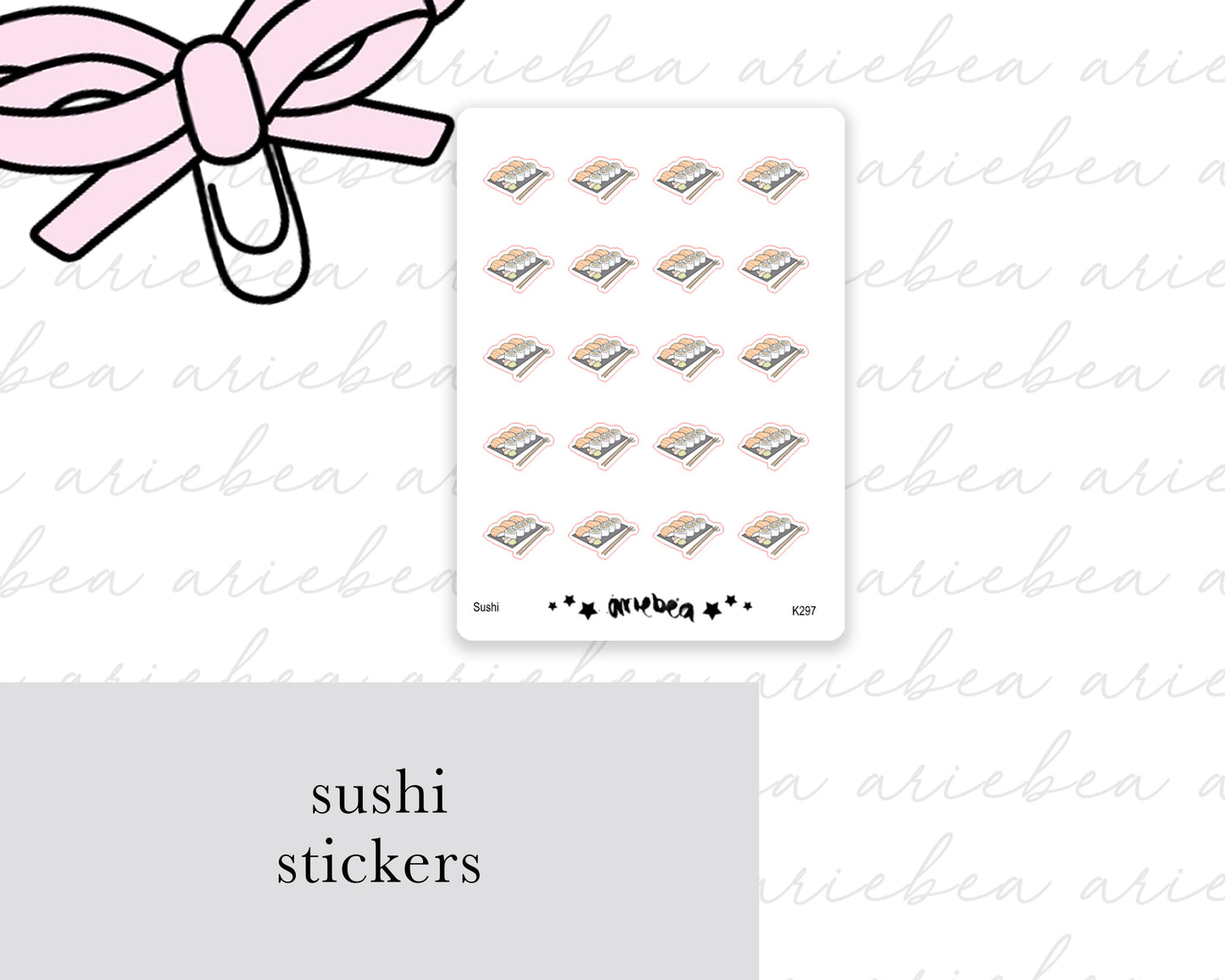 Sushi Japanese Food Planner Stickers