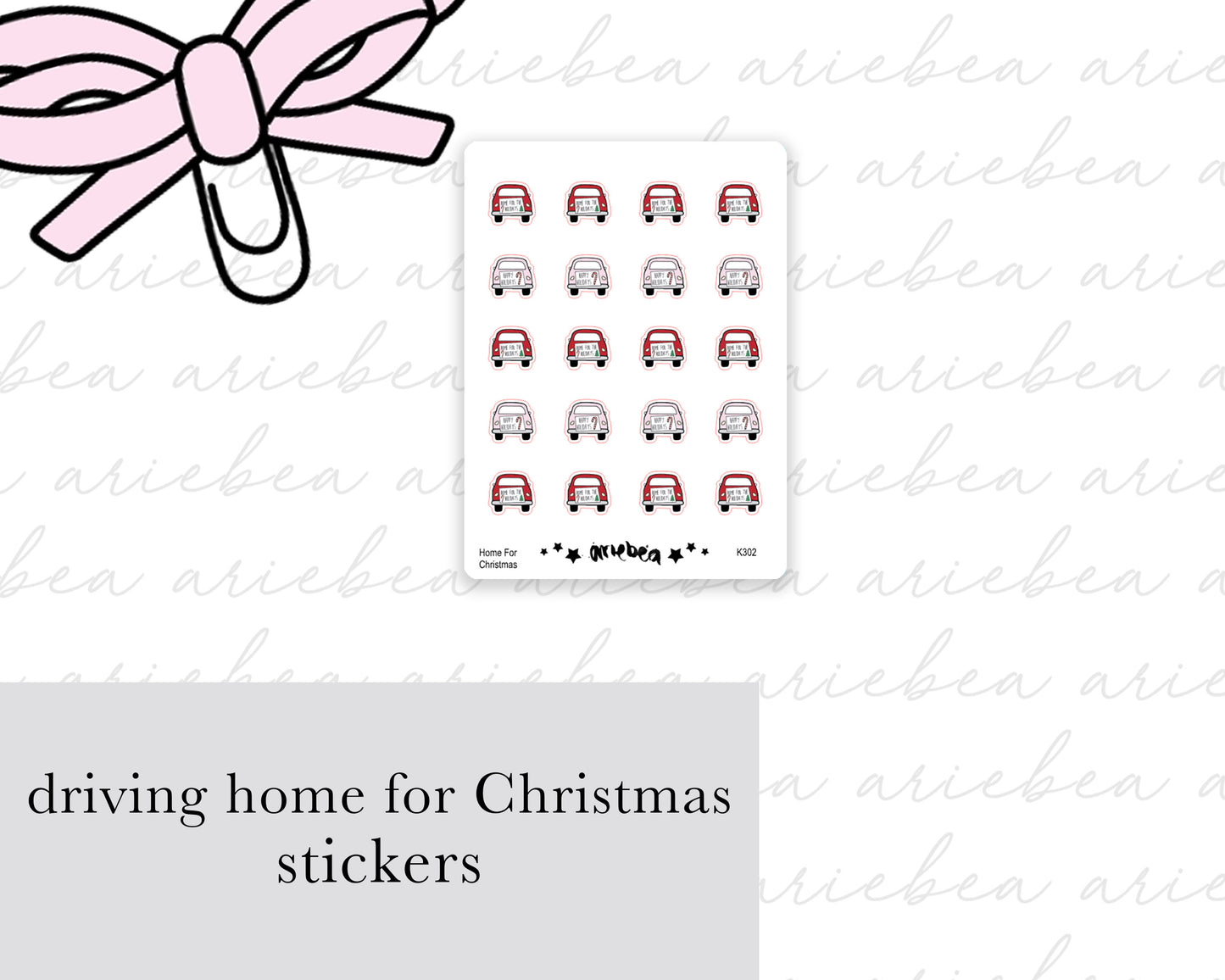 Driving Home for Christmas Planner Stickers