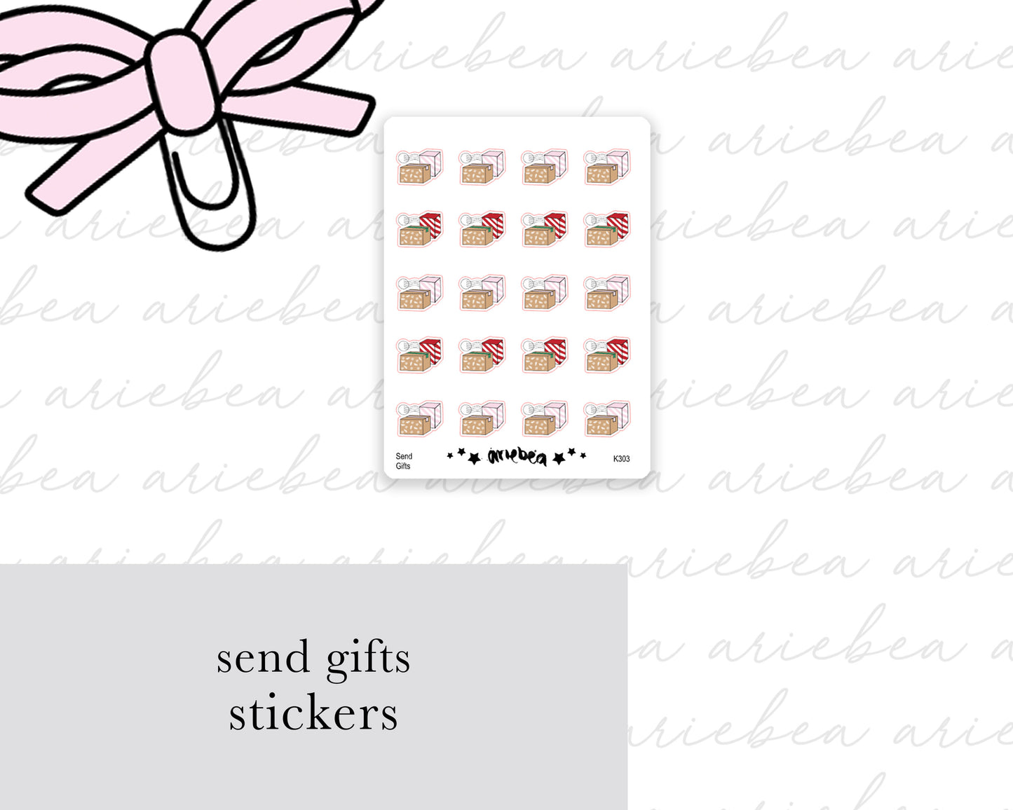 Sending Christmas Gifts Planner Stickers