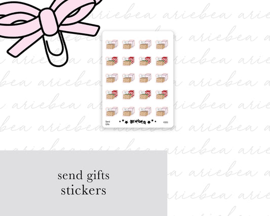 Sending Christmas Gifts Planner Stickers