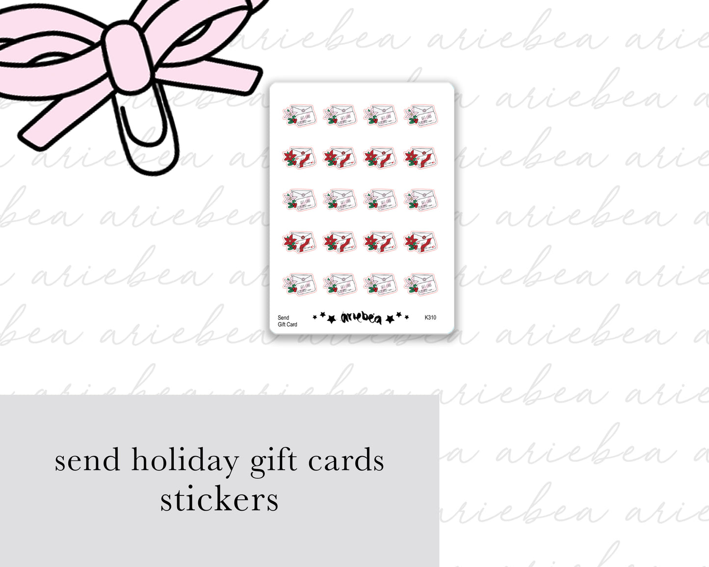 Send Holiday Giftcards Planner Stickers