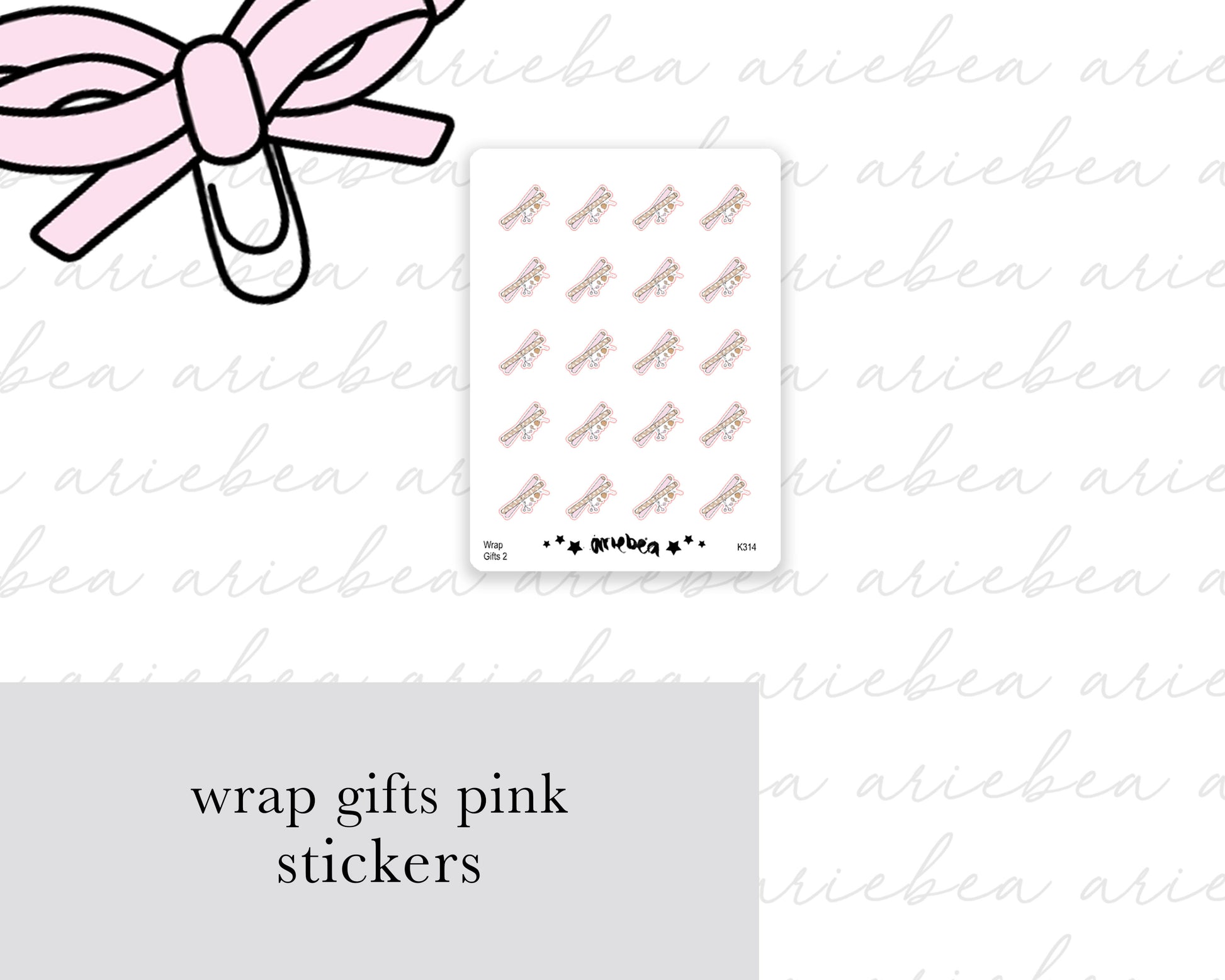 Wrapping Presents Pink Planner Stickers – ariebea