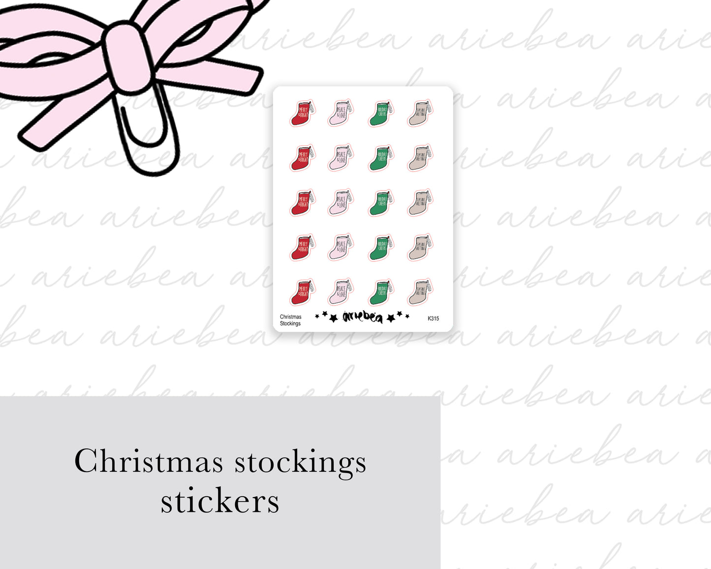 Hang Christmas Stockings Planner Stickers