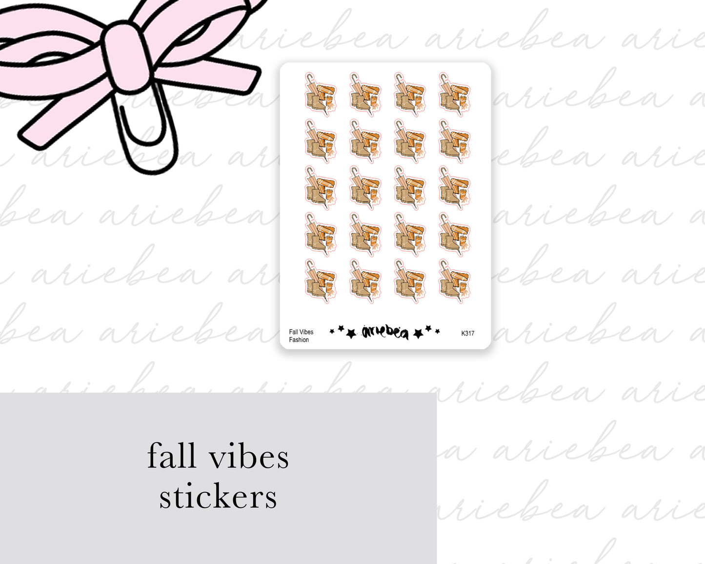 Cozy Fall Vibes Fashion Planner Stickers