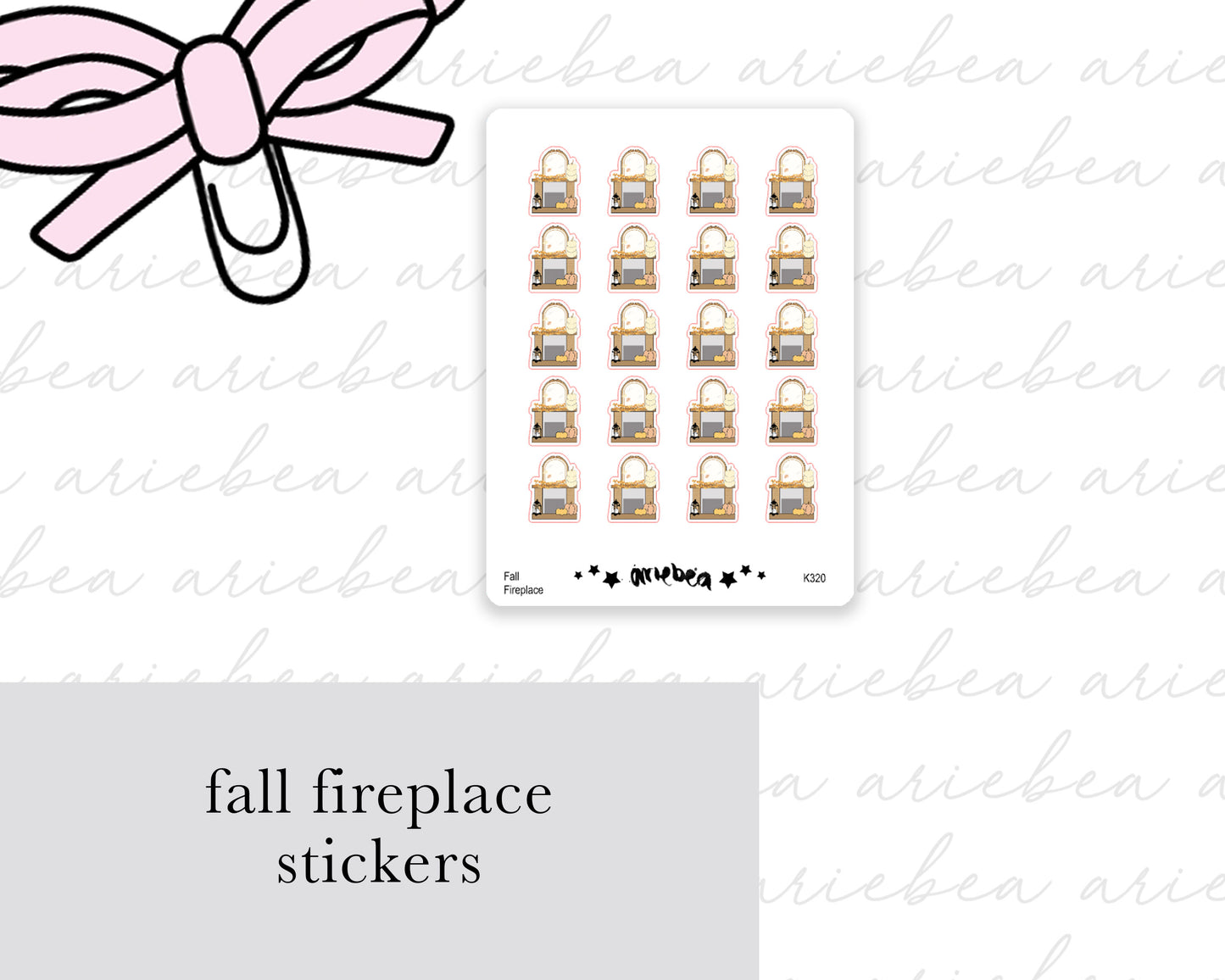 Fall Fireplace Planner Stickers