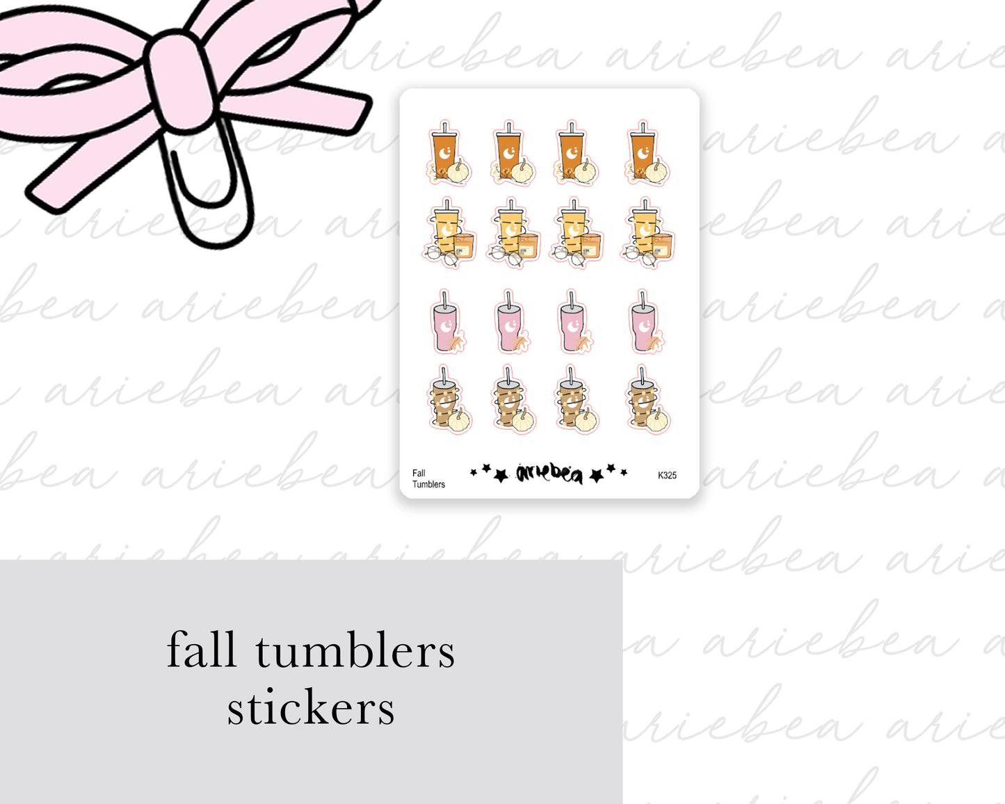 Fall Tumblers Planner Stickers