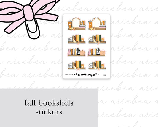 Fall Bookshelf Planner Stickers