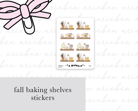 Fall Baking Shelves Planner Stickers