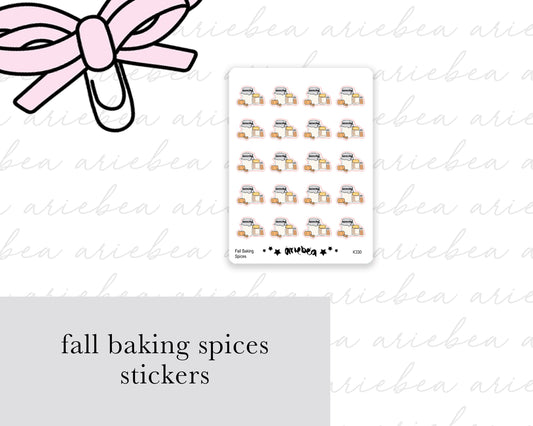 Fall Baking Fall Spices Planner Stickers
