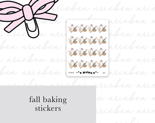 Fall Baking Planner Stickers