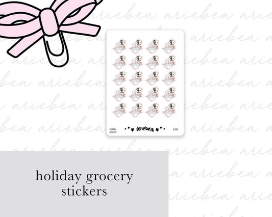 Holiday Grocery Shopping Planner Stickers