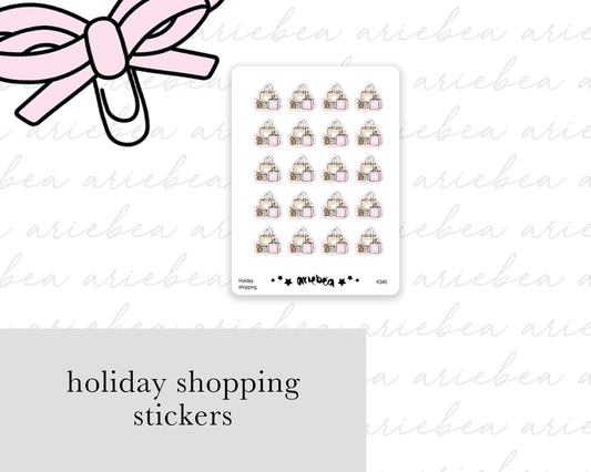 Holiday Shopping Planner Stickers