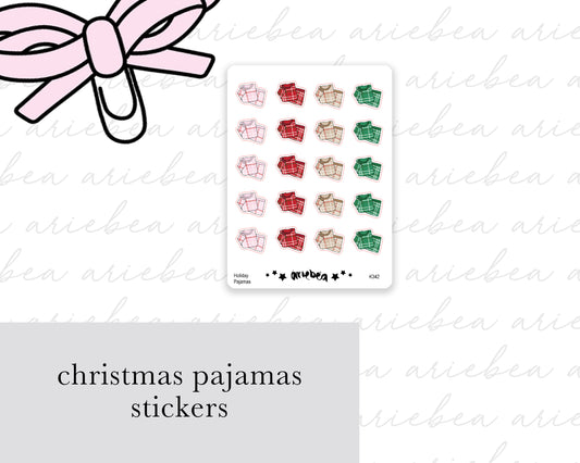 Christmas PJ Pajamas Planner Stickers
