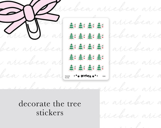 Decorate the Christmas Tree Planner Stickers