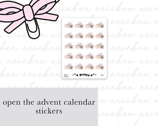 Open Advent Calendar Planner Stickers