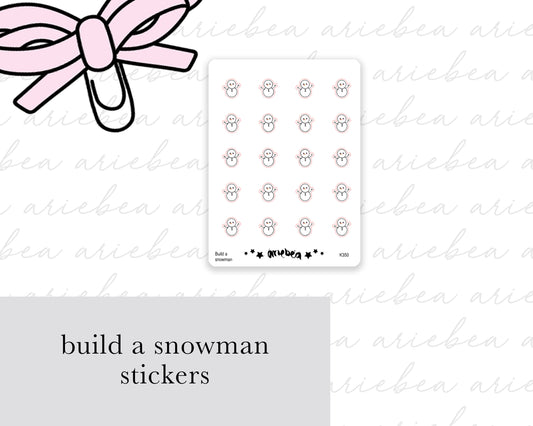 Build a Snowman Planner Stickers