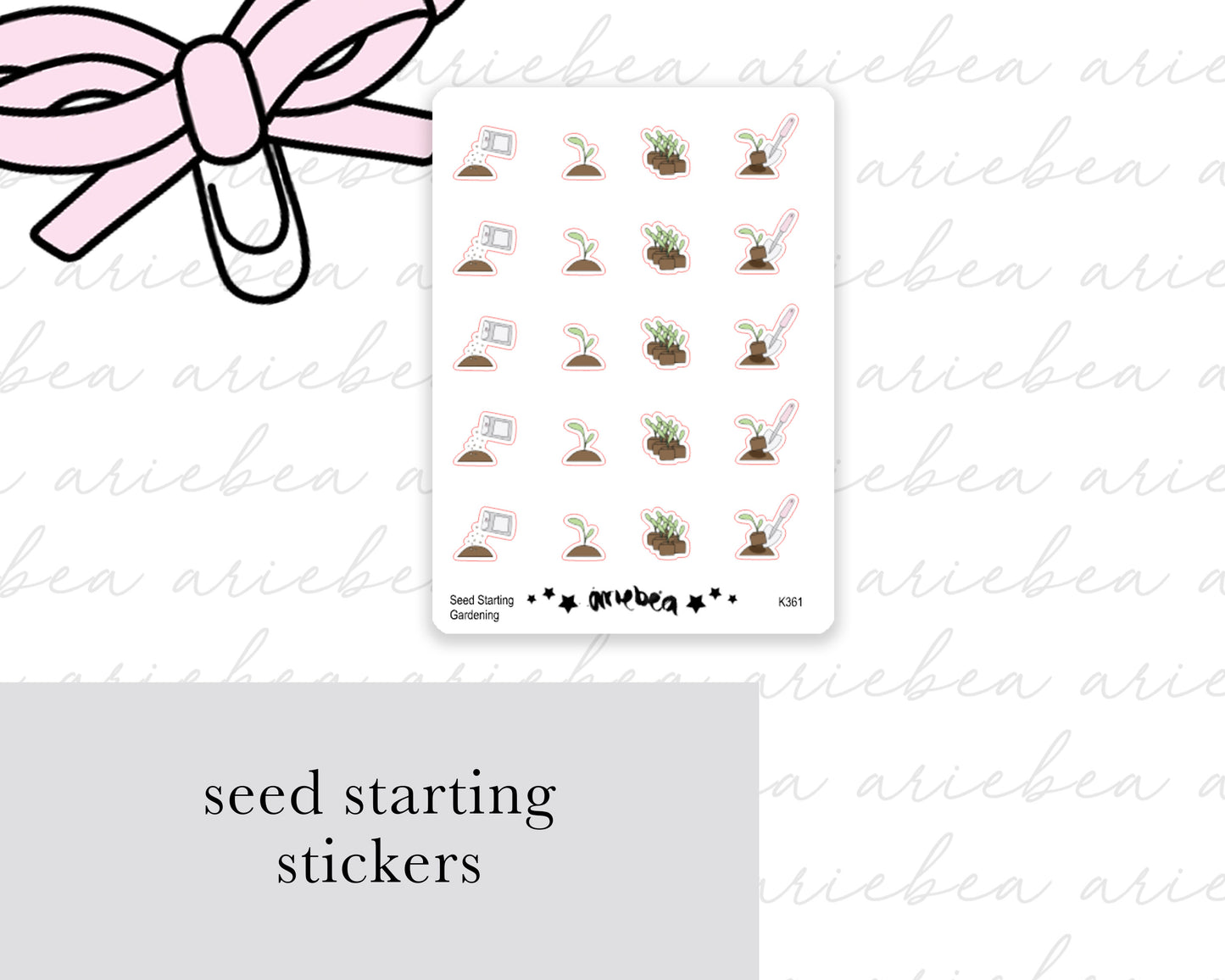 Gardening Seed Starting Planner Stickers