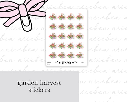 Gardening Harvest Planner Stickers
