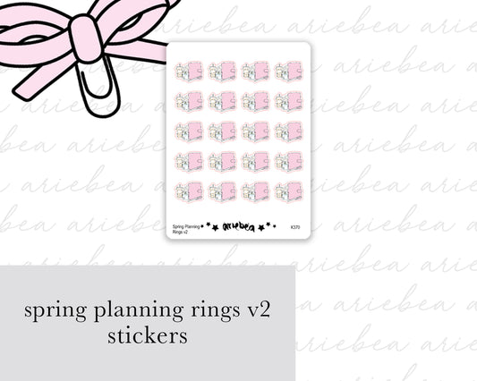 Spring Planning Rings Version 2 Planner Stickers