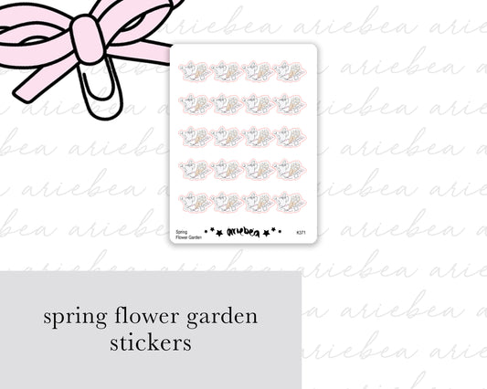 Spring Flower Garden Planner Stickers