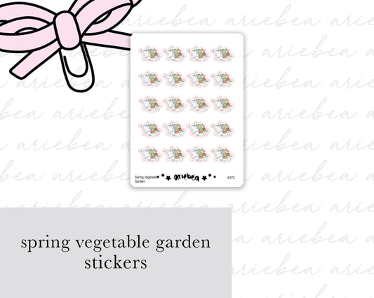 Spring Vegetable Garden Planner Stickers