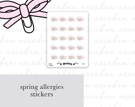 Spring Allergies Planner Stickers