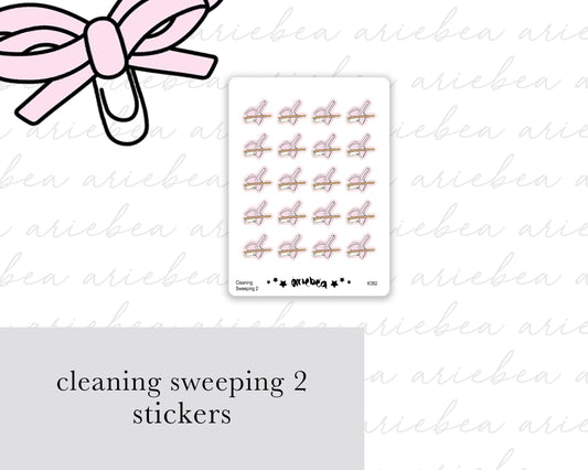 Sweeping 2 Cleaning Chores Planner Stickers