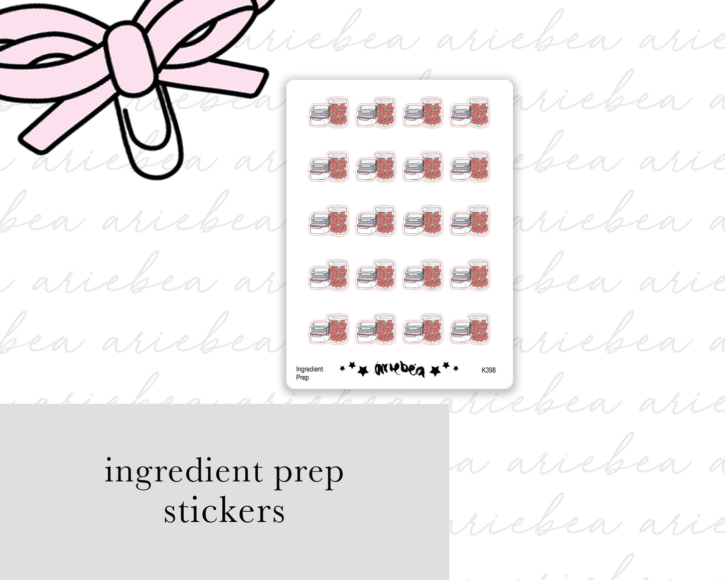 Ingredient Prep Planner Stickers