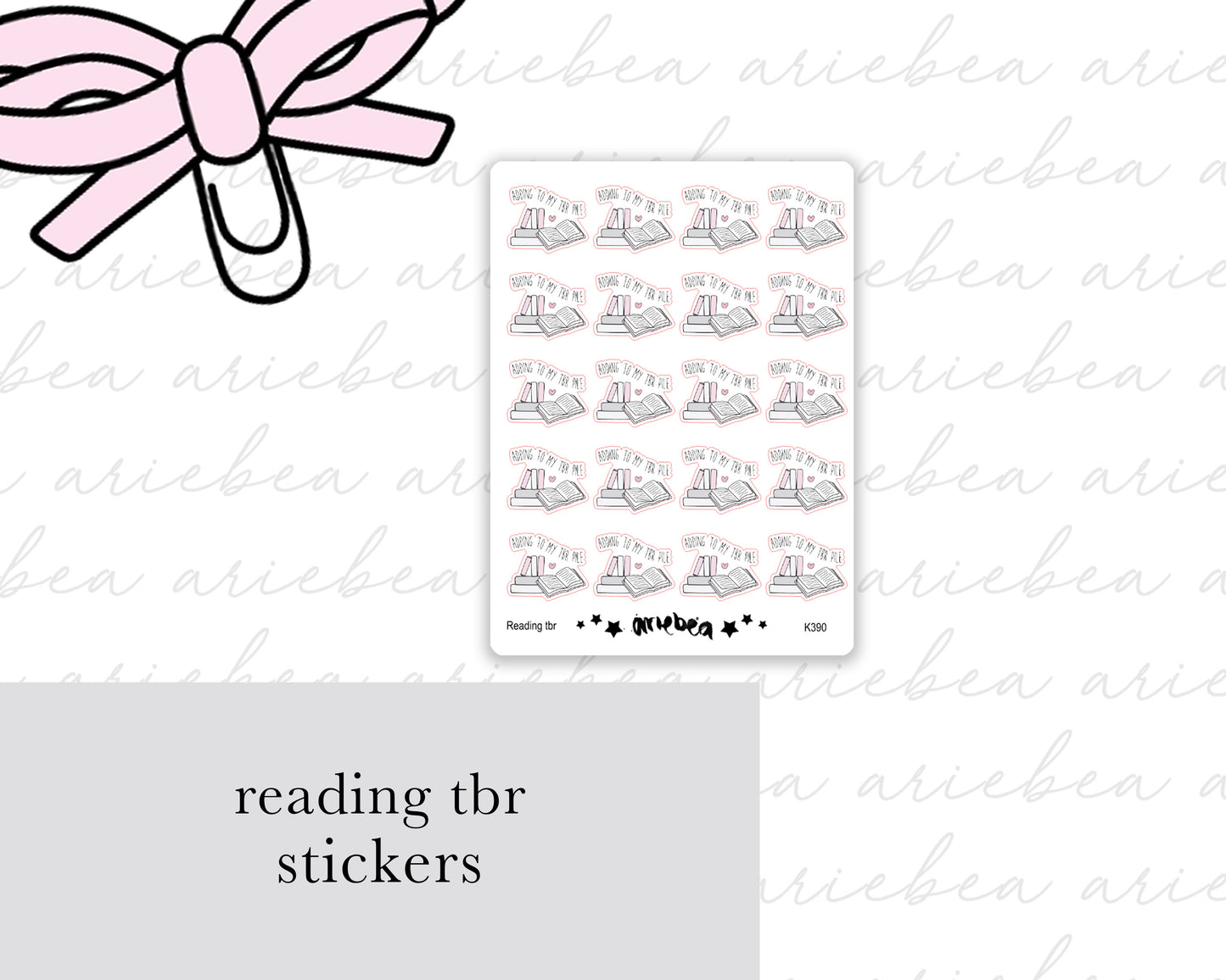 Reading TBR Planner Stickers