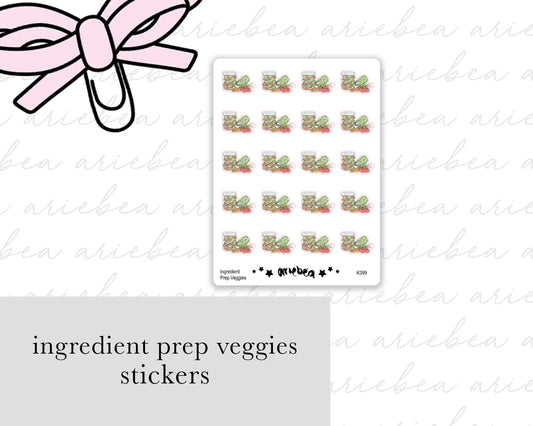 Ingredient Prep Veggies Planner Stickers