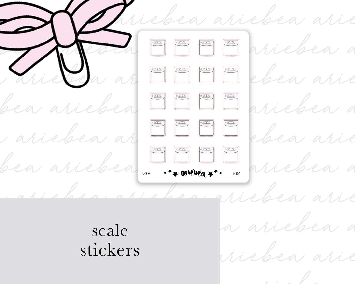 Weight Scale Planner Stickers