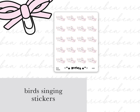 Birds Singing Planner Stickers