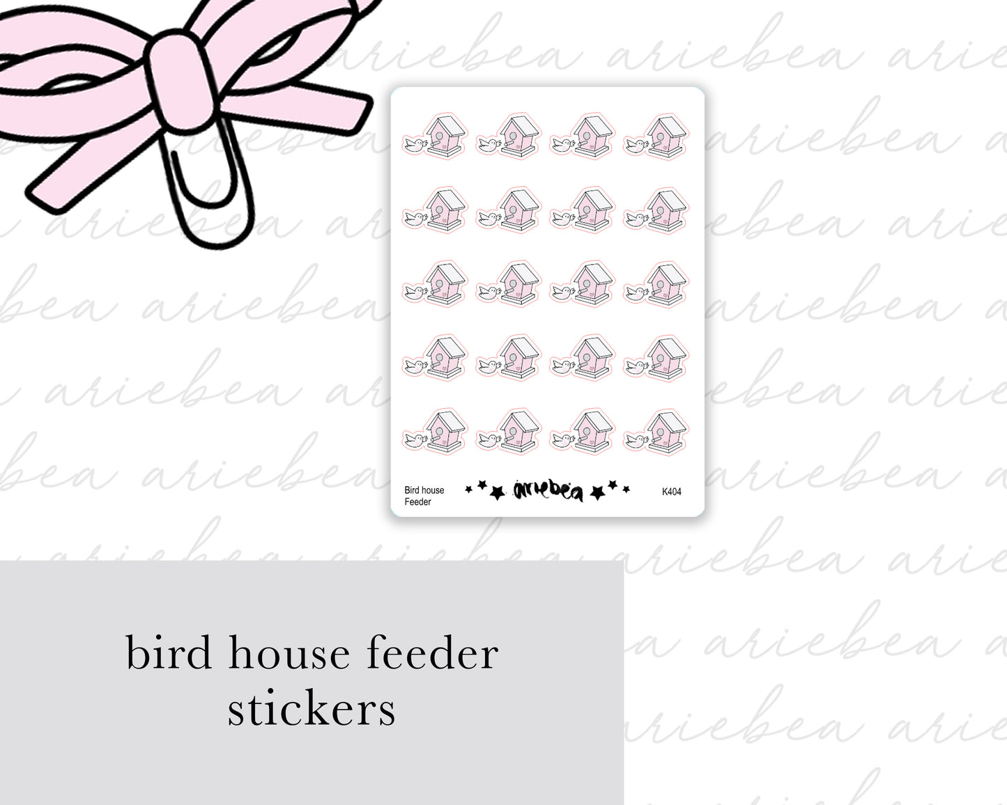 Bird House Feeder  Planner Stickers