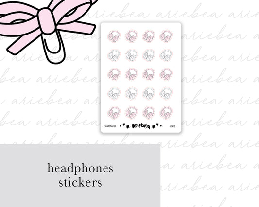 Headphones Planner Stickers