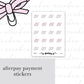Payment Instalments Planner Stickers